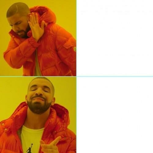Stills from Drake's "Hotline Bling" often used as a meme