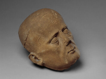 Head of a cleric from a tomb effigy. France, 1450-1460, Courtesy Metropolitan Museum of Art.