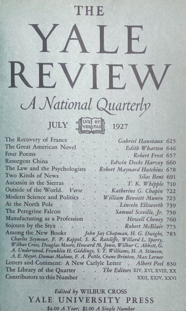 July 1927 cover image