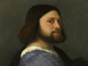 Portrait of a Man with a Quilted Sleeve by Titian, 1509.