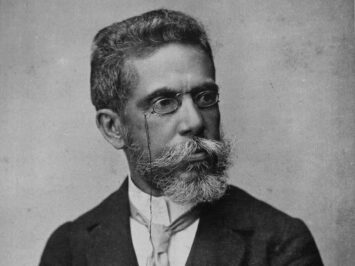 Black and white portrait of Machado de Assis