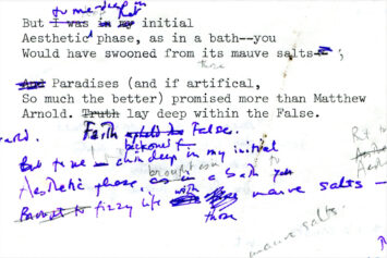 A page from one of James Merrill's manuscripts