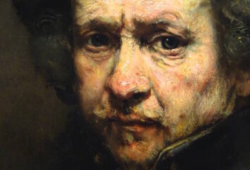 Rembrandt van Rijn, detail from Self Portrait with Beret and Turned-Up Collar, 1659