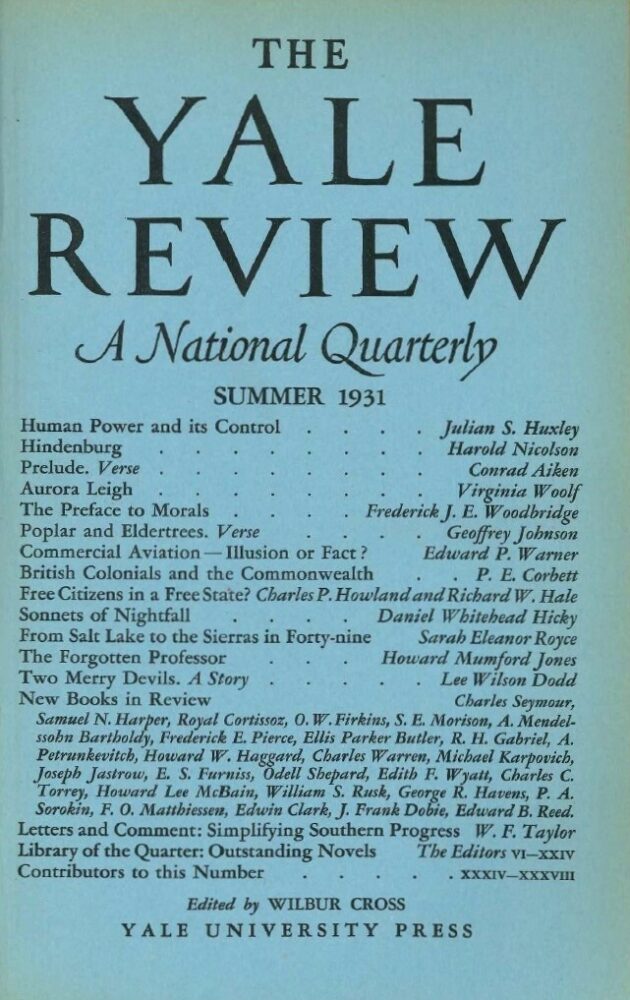 Summer 1931 cover image