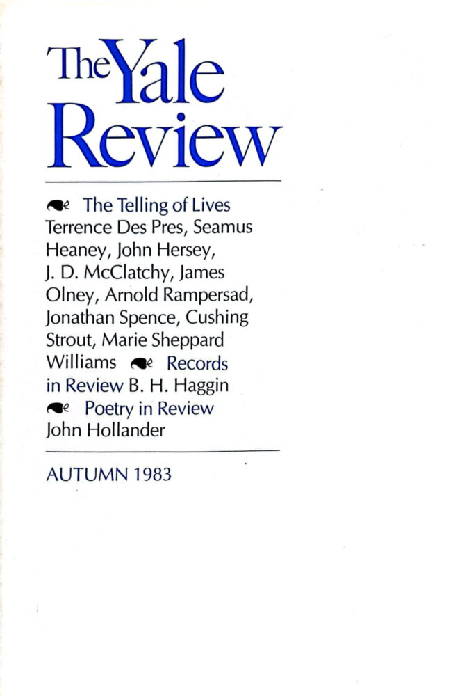Autumn 1983 cover image