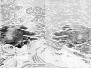 Two hands reaching toward each other. Illustration by Laura Padilla Castellanos