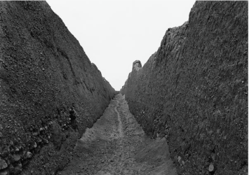 "Corridor, Ciudadela Rivero, Chan Chan,"  a photography by Edward Ranney