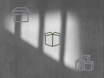 Graphic with a shadowy background and boxes. Illustration by Laura Padilla Castellanos.