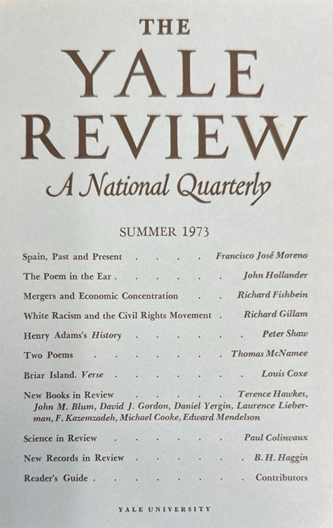 Summer 1973 cover image