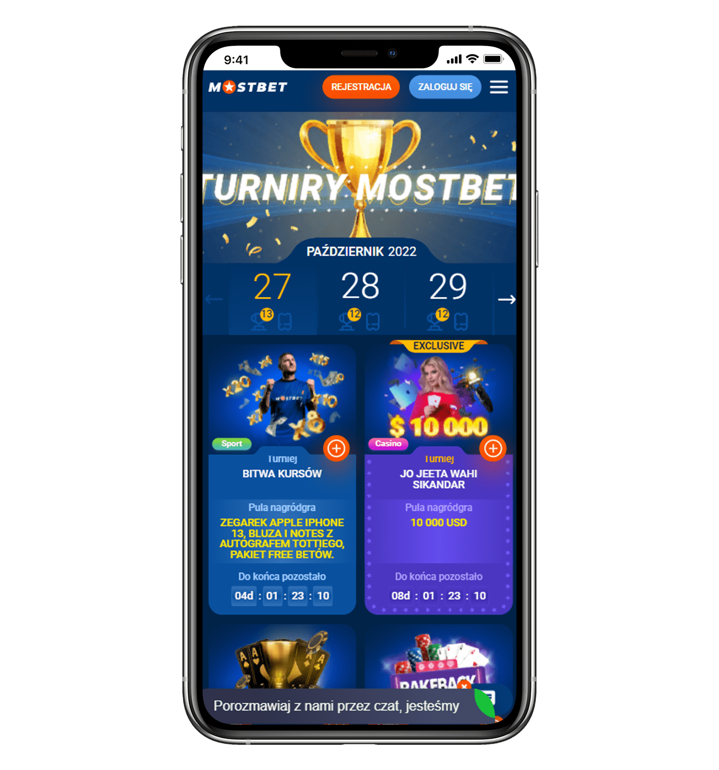 Aplikace Mostbet pro iOS a Android